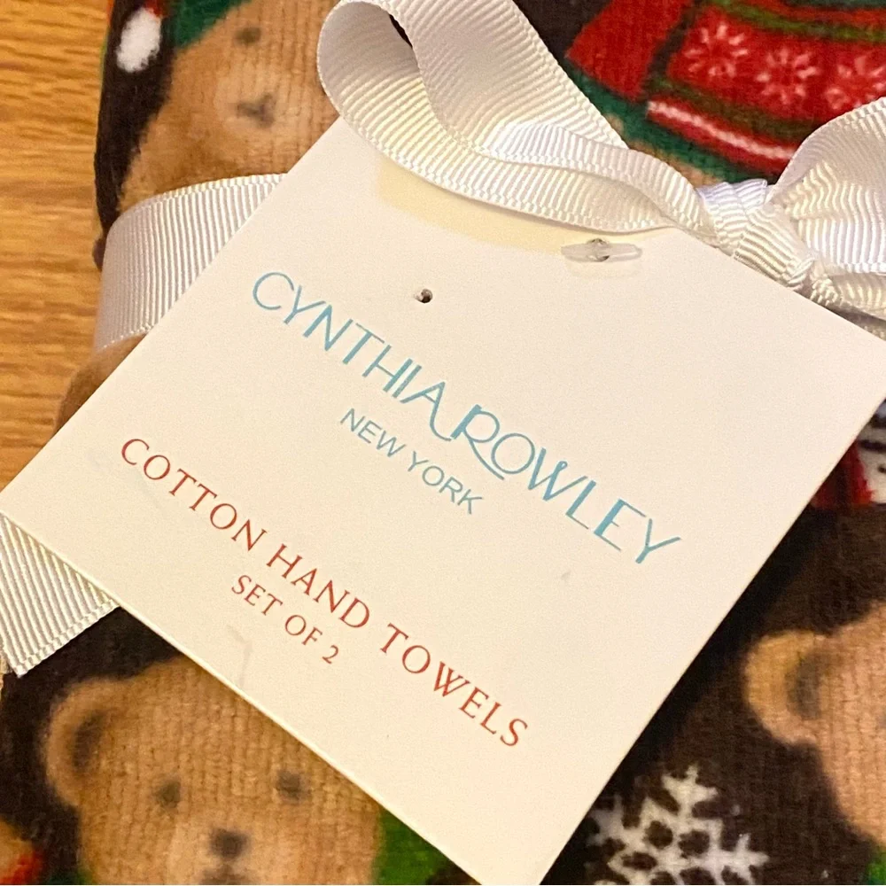 CYNTHIA ROWLEY Christmas bears hand towel set